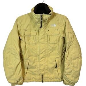 THE NORTH FACE Womens XS Insulated Ski Snowboard Jacket Buttercream Yellow